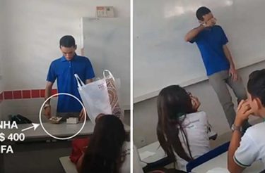 Alunos fazem rifa para ajudar professor que está há dois meses sem receber [vídeo]