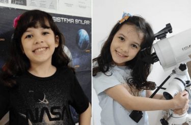 Brasileira de 8 anos que atua em projeto da NASA descobre 7 asteroides