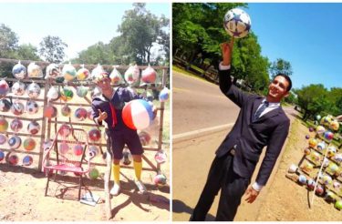 Jovem conquistou 3 diplomas universitários vendendo bolas fantasiado de ‘Quico’