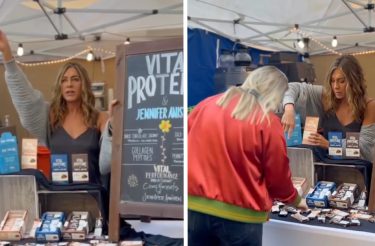 Jennifer Aniston mostra humildade ao vender seus próprios produtos em um mercadinho