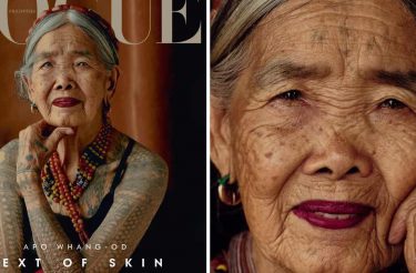 Linda indígena tatuada de 106 anos estampa a capa da Vogue. Ela usa sua arte com orgulho