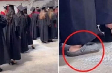 Jovem usa crocs em cerimônia de formatura e é apoiada: “Humilde, mas vencedora”