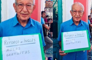 Professor de 88 anos dá aulas de inglês gratuitas: “Não quero acumular”