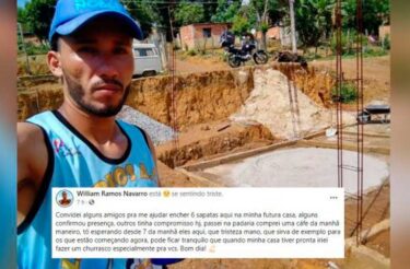 Amigos “furam” de ajudar motoboy na construção da casa mas desconhecidos se mobilizam